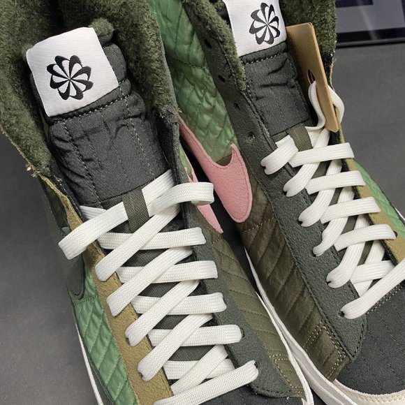 Nike Blazer Mid '77 LX NN Toasty Sequoia Quilted Olive Green DD8024-300 Men’s - Picture 7 of 12